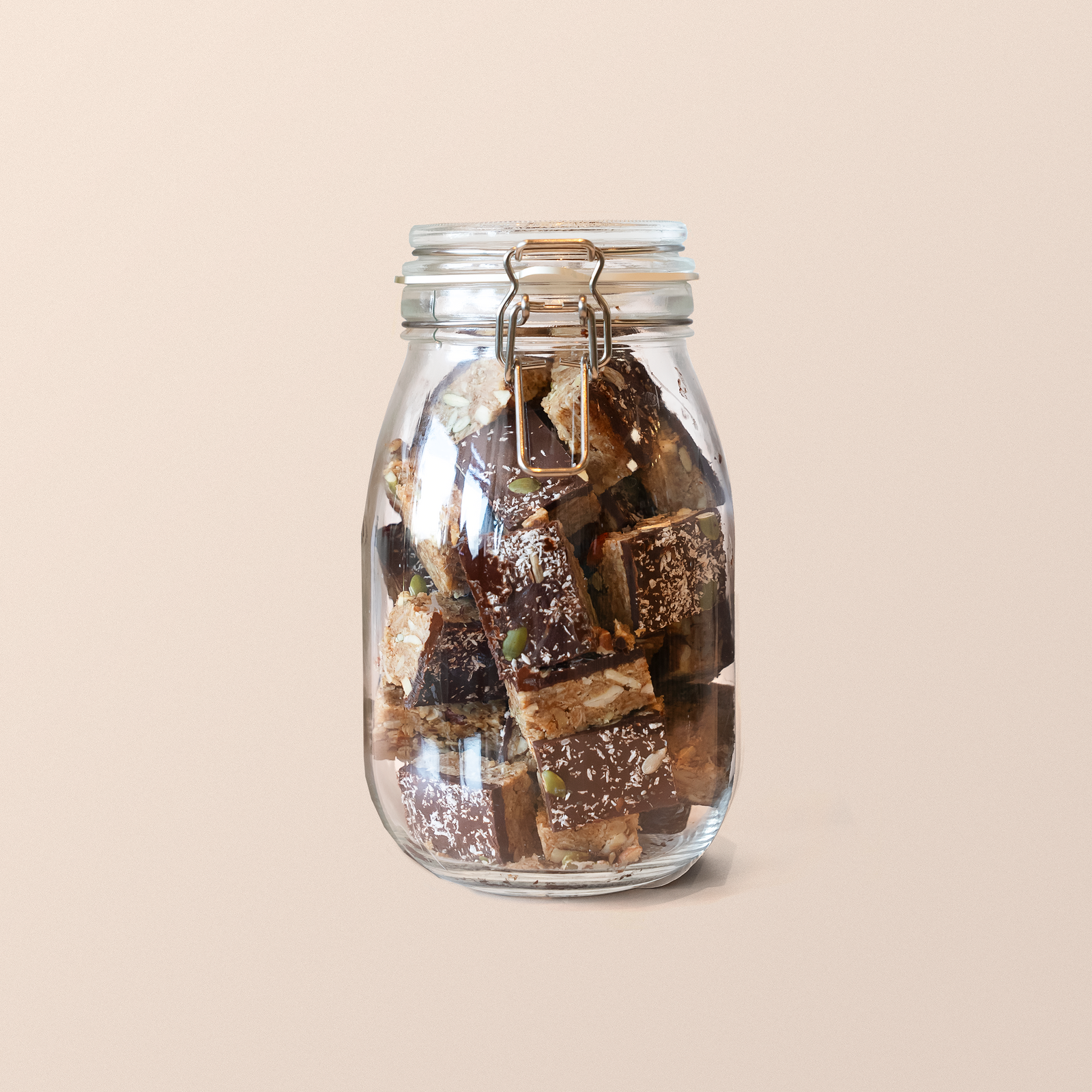 Chocolate Granola Bars - jar