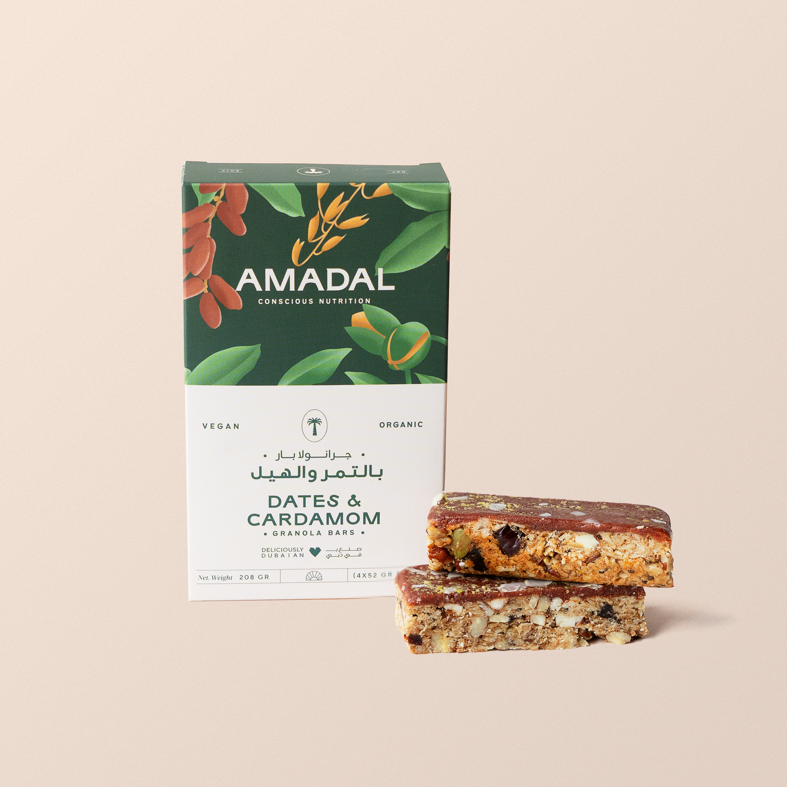 Dates & Cardamom Granola Bars